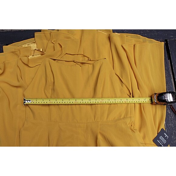 New w/Tags - Lulu’s Dreamy Romance Backless Maxi Dress in Mustard, size XL - Picture 10 of 13